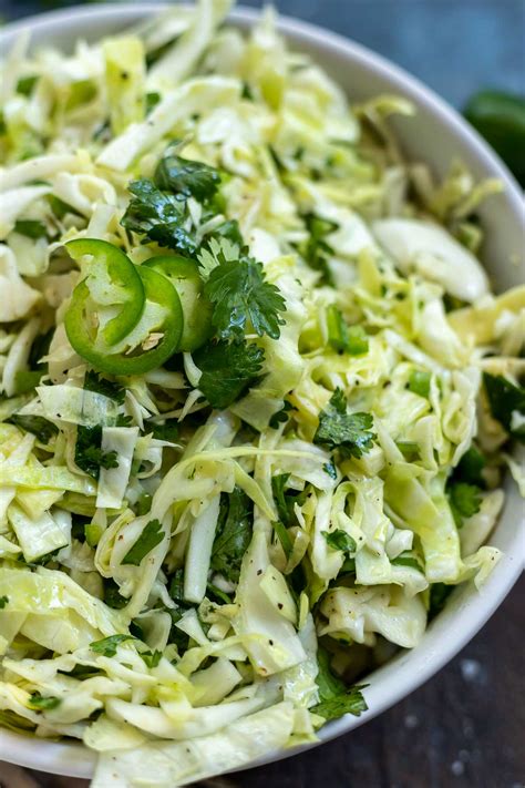 How many calories are in cilantro coleslaw - calories, carbs, nutrition