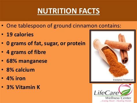 How many calories are in cinnamon - calories, carbs, nutrition