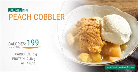 How many calories are in cobbler peach conv hp slc=3x4 - calories, carbs, nutrition