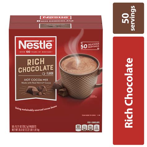How many calories are in cocoa mix, nestle, rich chocolate hot cocoa mix - calories, carbs, nutrition