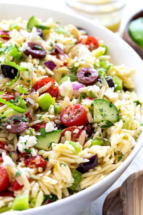 How many calories are in cold orzo salad, italian dressing - calories, carbs, nutrition