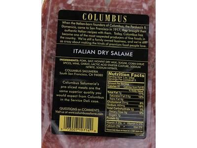 How many calories are in columbus - calories, carbs, nutrition