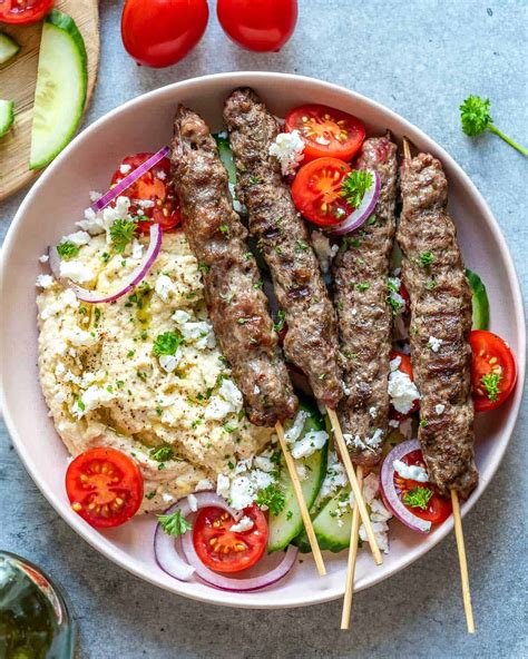 How many calories are in combo beef kafta bulgur & lentil pilaf & fattoush - calories, carbs, nutrition