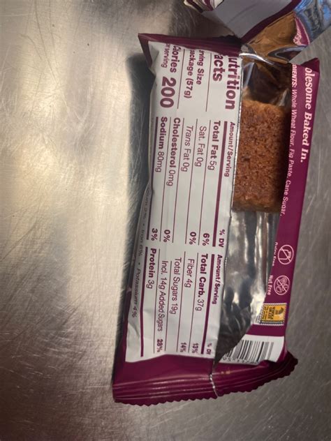 How many calories are in cookies, fig bars - calories, carbs, nutrition