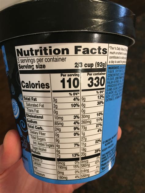 How many calories are in cookies n cream delight - calories, carbs, nutrition