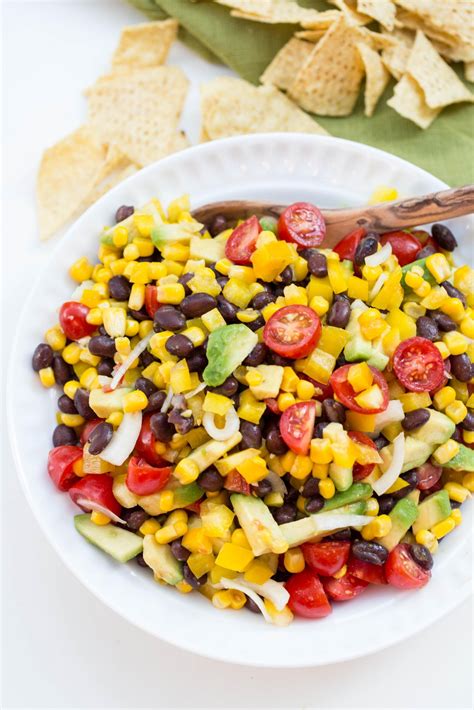 How many calories are in corn and black bean salad - calories, carbs, nutrition