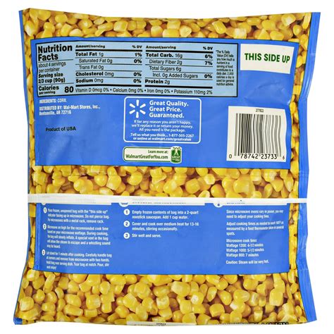 How many calories are in corn frozen steamed 1/2 cup - calories, carbs, nutrition