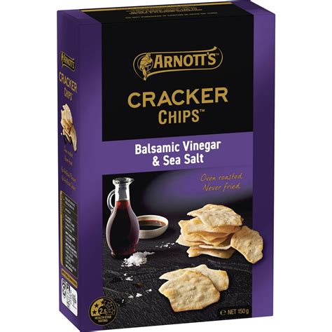 How many calories are in cracker crisps - sea salt & balsamic vinegar - calories, carbs, nutrition