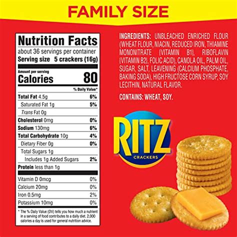 How many calories are in crackers - original packs 2 go! - calories, carbs, nutrition