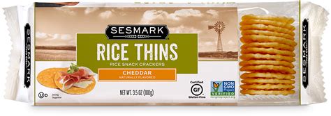 How many calories are in crackers-sesmark rice thins - calories, carbs, nutrition