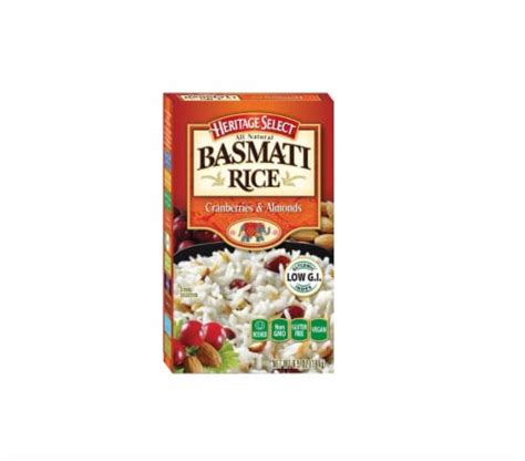 How many calories are in cranberry almond basmati rice - calories, carbs, nutrition