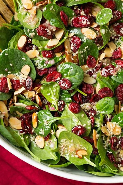 How many calories are in cranberry spinach salad - calories, carbs, nutrition