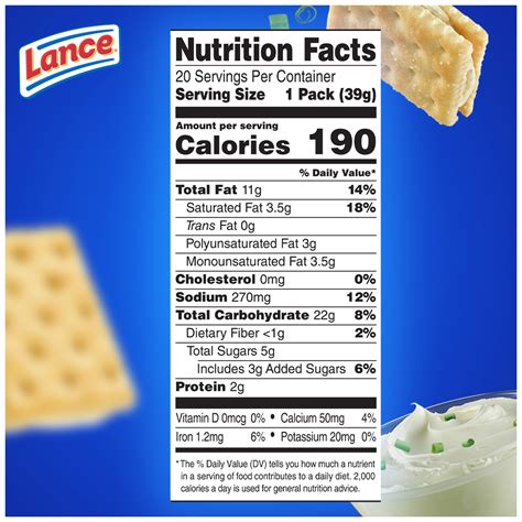 How many calories are in cream cheese and chives crackers - calories, carbs, nutrition