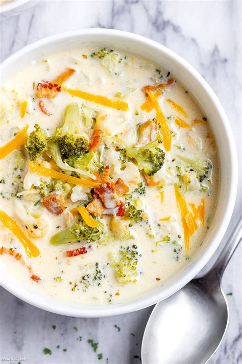 How many calories are in cream of cauliflower and brocolli soup - calories, carbs, nutrition