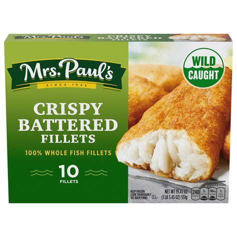 How many calories are in crispy battered cod fillet - calories, carbs, nutrition