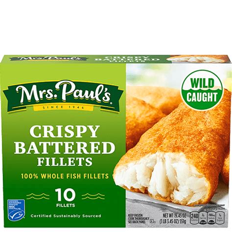 How many calories are in crispy battered fish fillets - calories, carbs, nutrition