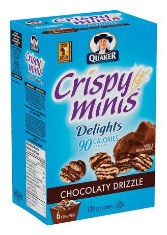How many calories are in crispy minis - chocolate drizzle - calories, carbs, nutrition