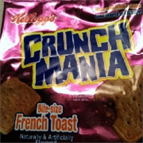 How many calories are in crunch mania - calories, carbs, nutrition