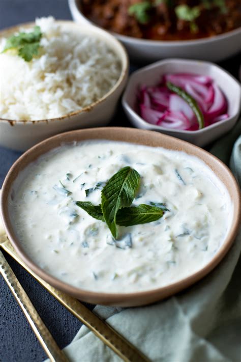 How many calories are in cucumber mint raita - calories, carbs, nutrition