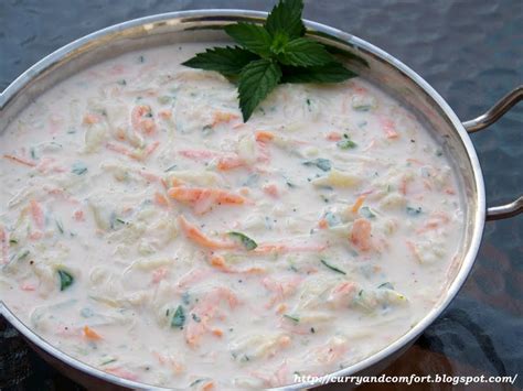 How many calories are in cucumber raita (yogurt salad) - calories, carbs, nutrition