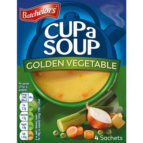 How many calories are in cup a soup spring vegetable - calories, carbs, nutrition