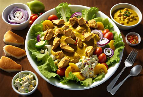 How many calories are in curried chicken salad - calories, carbs, nutrition