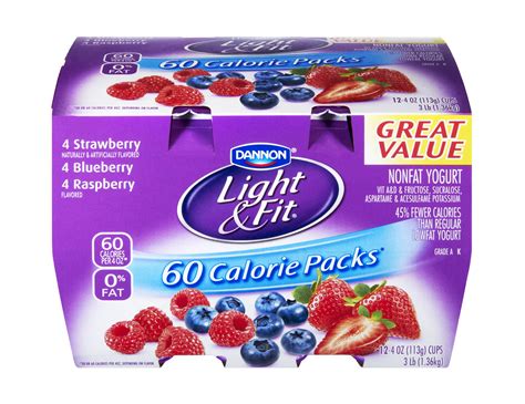 How many calories are in dannon light 'n fit nonfat blueberry yogurt - calories, carbs, nutrition