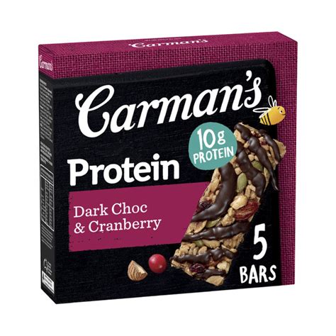 How many calories are in dark choc cranberry & almond bar - calories, carbs, nutrition