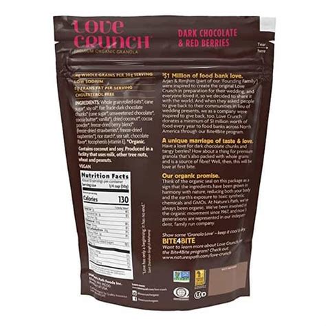 How many calories are in dark chocolate and red berries granola - calories, carbs, nutrition