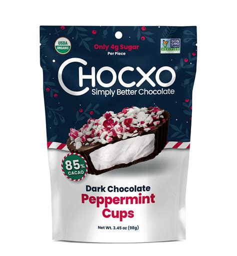 How many calories are in dark chocolate peppermint cups - calories, carbs, nutrition