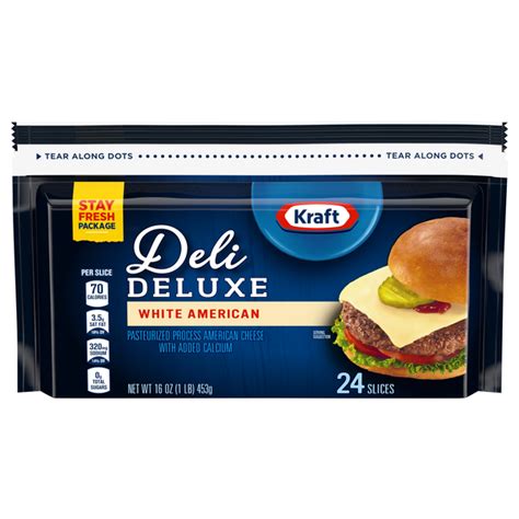 How many calories are in deli deluxe american cheese - calories, carbs, nutrition