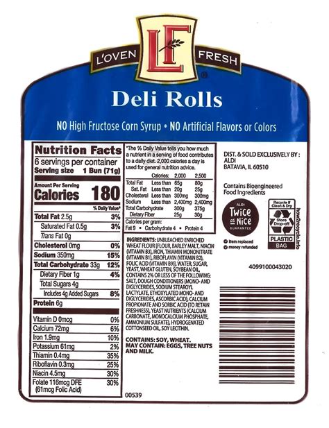 How many calories are in deli roll - calories, carbs, nutrition