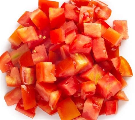 How many calories are in diced fresh tomatoes - calories, carbs, nutrition