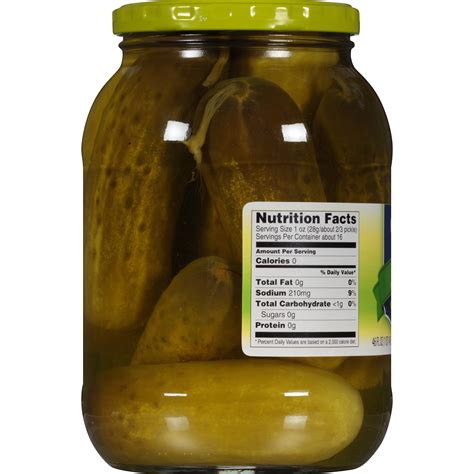 How many calories are in dill pickle slices - calories, carbs, nutrition