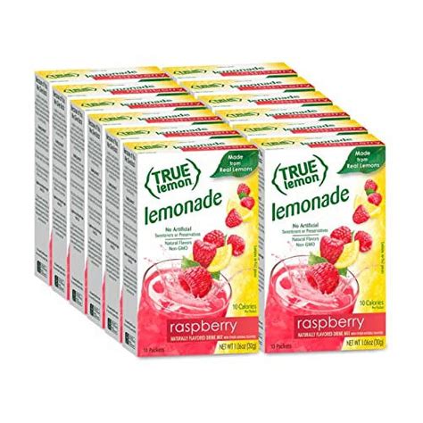 How many calories are in drink mix - raspberry lemonade - calories, carbs, nutrition