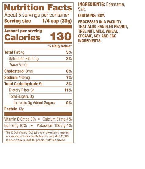 How many calories are in dry roasted edamame - calories, carbs, nutrition