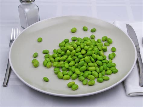 How many calories are in edamame fresh in pod blanched 1/2 cup - calories, carbs, nutrition