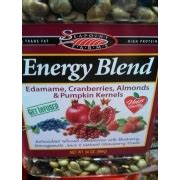 How many calories are in energy blend with edamame, cranberries, almonds and pumpkin kernels - calories, carbs, nutrition