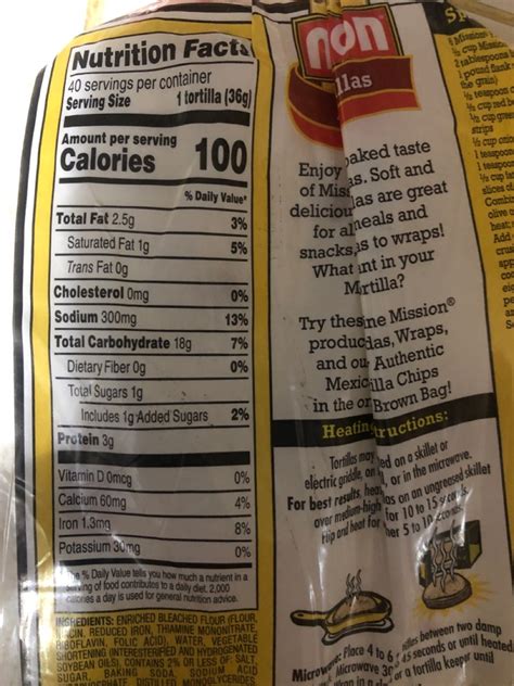 How many calories are in fajita size flour tortilla - calories, carbs, nutrition