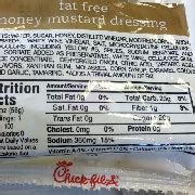 How many calories are in fat free honey mustard - calories, carbs, nutrition