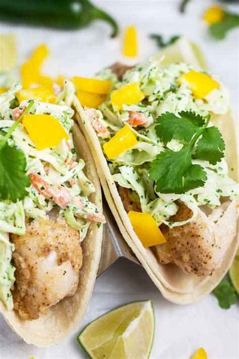 How many calories are in fish tacos with cilantro slaw (10668.1) - calories, carbs, nutrition