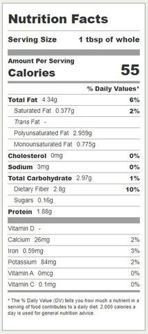 How many calories are in flax seeds 1 tsp - calories, carbs, nutrition