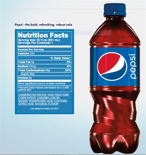 How many calories are in fountain soda, pepsi cola, 16oz - calories, carbs, nutrition