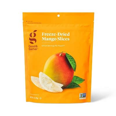 How many calories are in freeze-dried mango slices - calories, carbs, nutrition