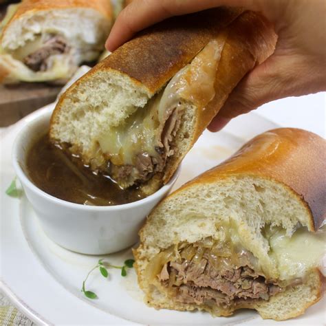How many calories are in french dip with club roll - calories, carbs, nutrition