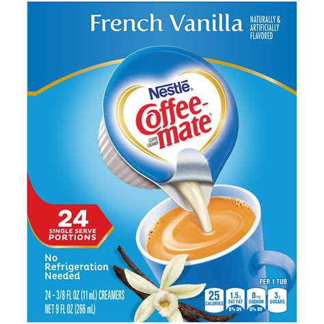 How many calories are in french vanilla - calories, carbs, nutrition