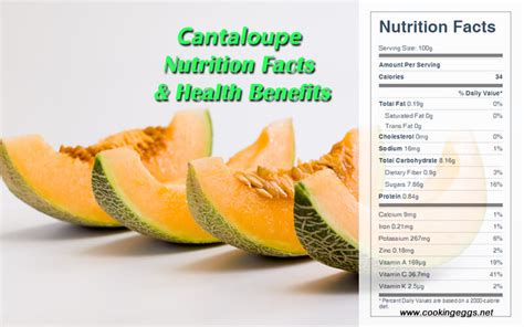 How many calories are in fresh cantaloupe (18951.0) - calories, carbs, nutrition