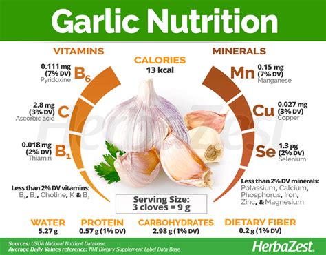 How many calories are in fresh garlic - calories, carbs, nutrition