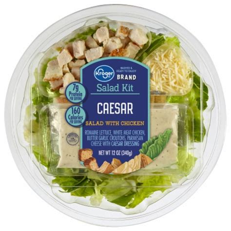 How many calories are in fresh selection chicken caesar salad kit - calories, carbs, nutrition