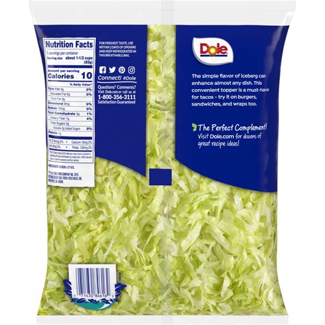 How many calories are in fresh shredded iceberg lettuce (13404.0) - calories, carbs, nutrition